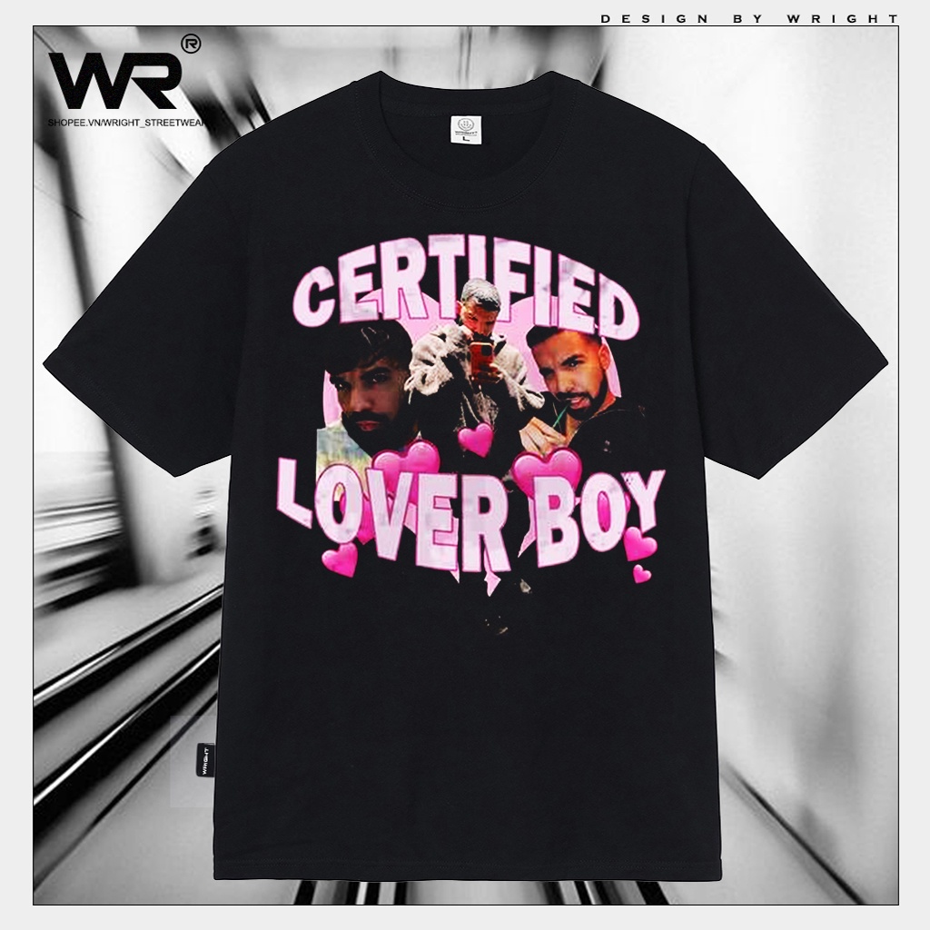 Áo thun Wright Certified Lover Boy Album nhạc của Drake nhạc rap phong cách streetwear