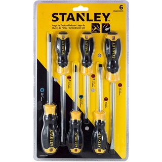 Bộ tuốc nơ vít dẹp và bake 6 cây Stanley STMT66672 - Hàng chính hãng
