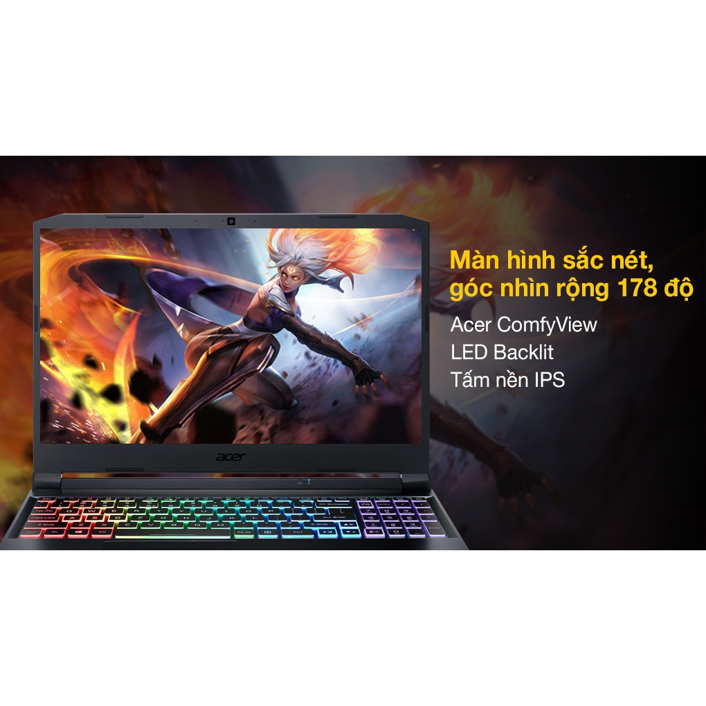 Laptop Acer Nitro 5 AMD AN515-45-R9SC Ryzen 7-5800H | 8GB | 512GB | RTX TM 3070 8GB | 15.6 inch FHD | Win10