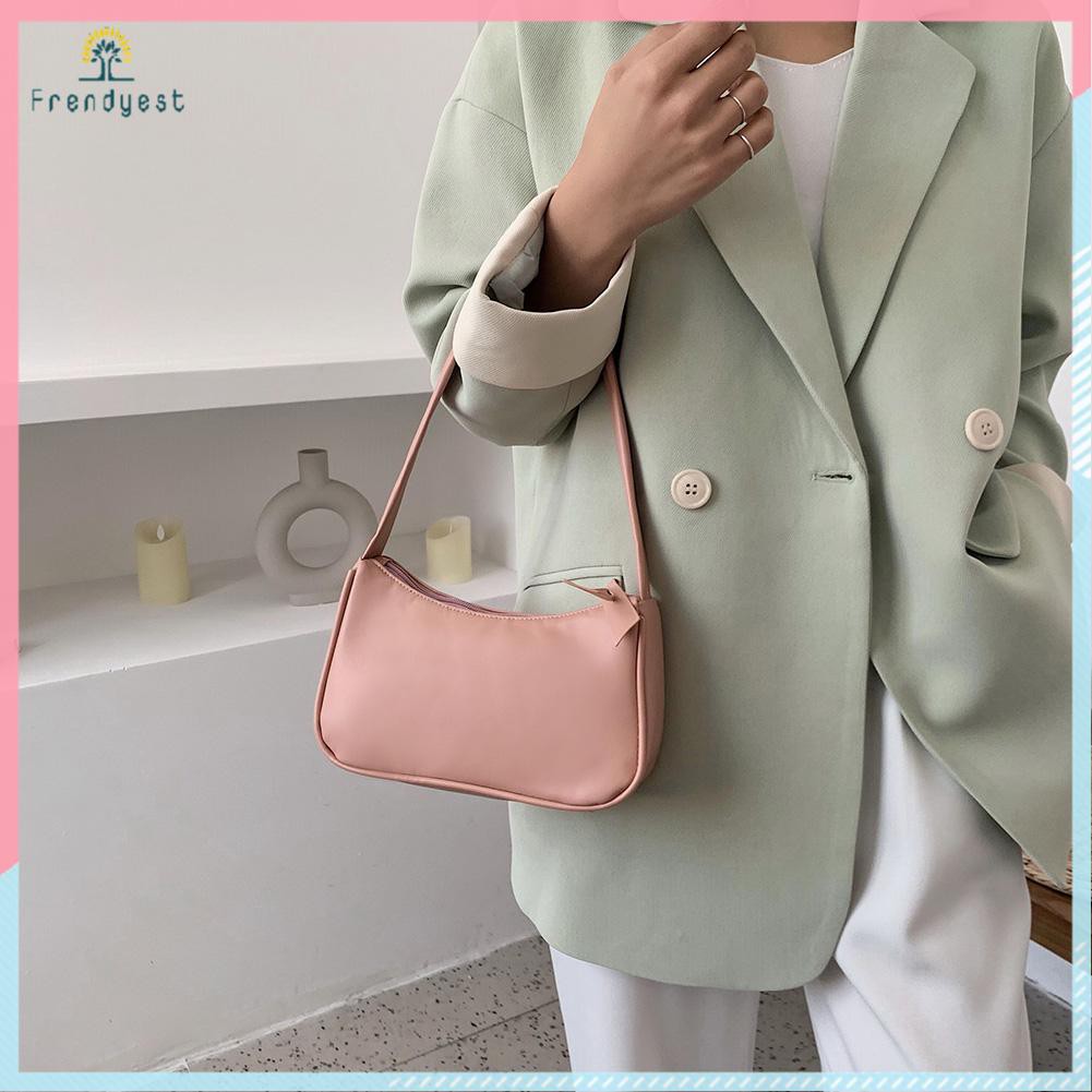 [Mã FASHIONCB264 giảm 10K đơn bất kỳ] Túi xách đeo vai màu trơn thanh lịch đơn giản cho nữ