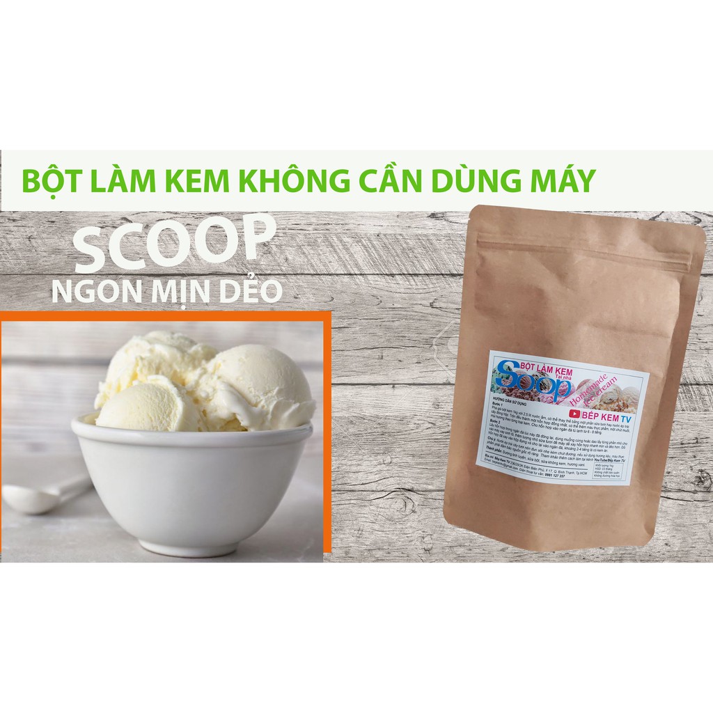 Bột làm kem Scoop (không cần dùng máy)