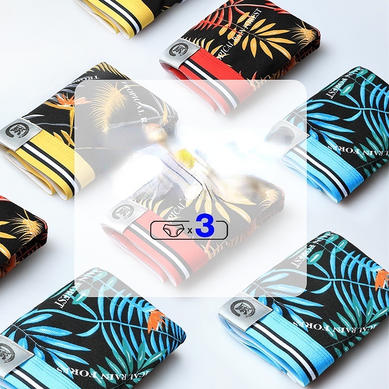 Quần Lót Boxer 3D Bằng Cotton Mỏng Thoáng Khí Thời Trang Mùa Hè Cho Nam C544