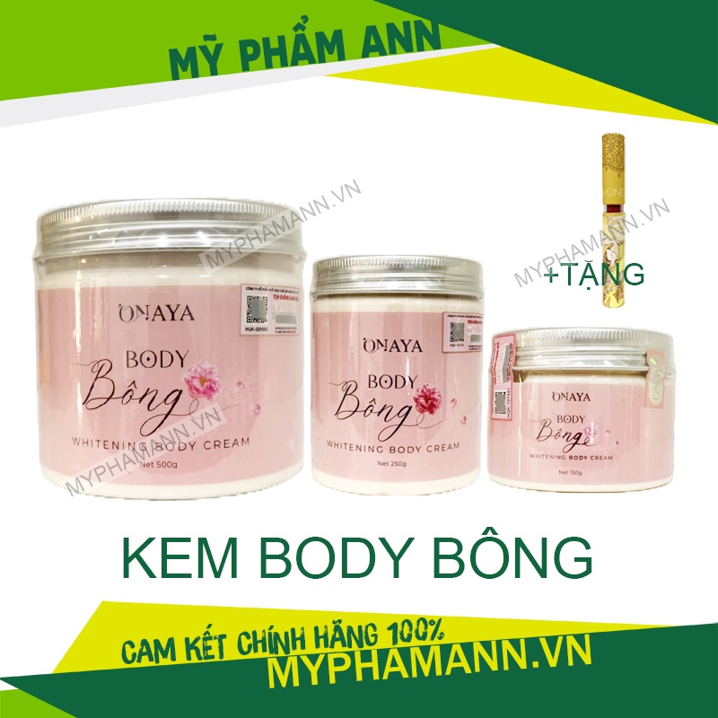 Tặng kèm son Kem Body Bông ONAYA chính hãng Kem body lotion dưỡng