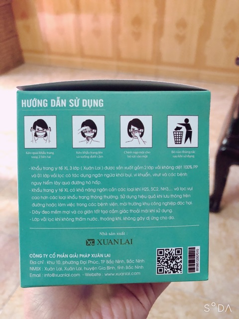 1 HỘP 50 CHIẾC KHẨU TRANG TRẺ EM 3 LỚP KHÁNG KHUẨN CHUẨN XUÂN LAI XL MASK | BigBuy360 - bigbuy360.vn