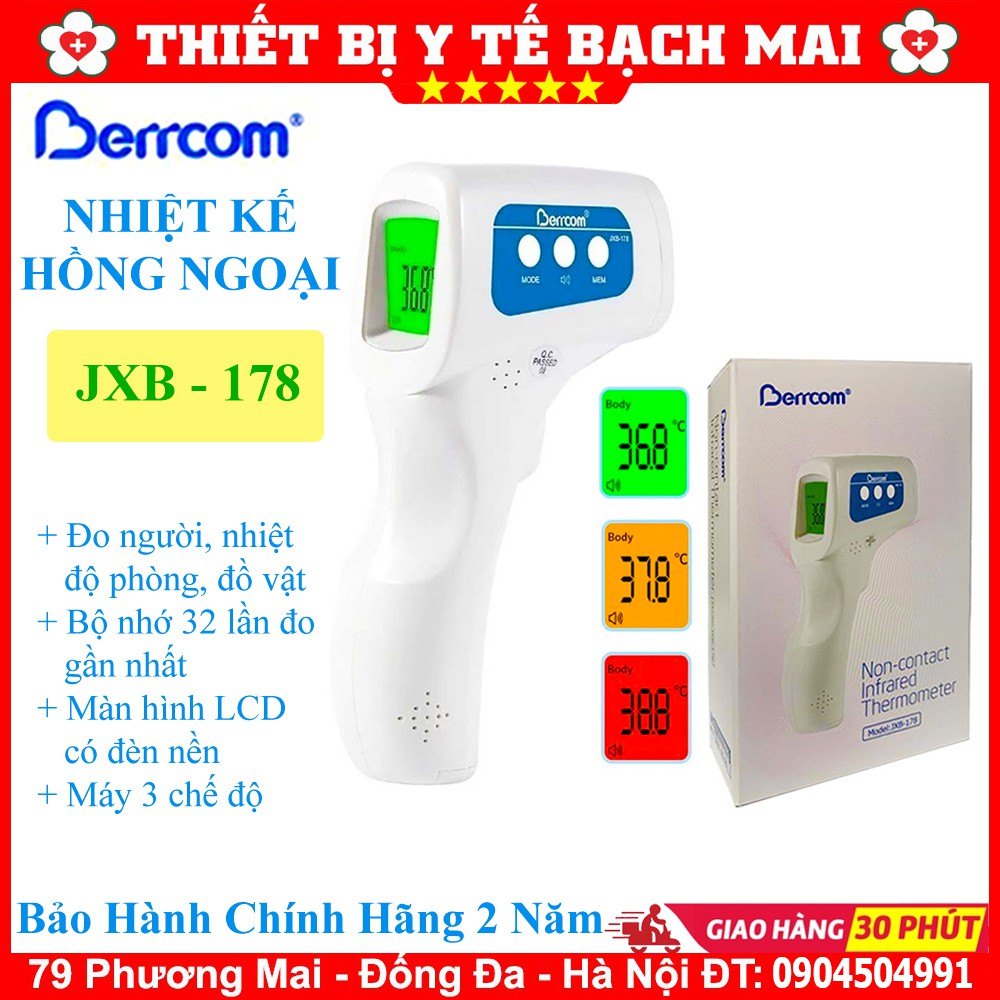 HOT Nhiệt Kế Hồng Ngoại Đo Trán Berrcom JXB-178