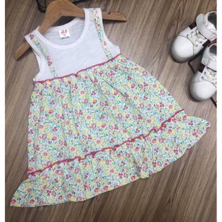 Chat chọn màu - đầm thun cotton giả yếm cho bé gái xinh yêu nhóm 2 - free ship extra