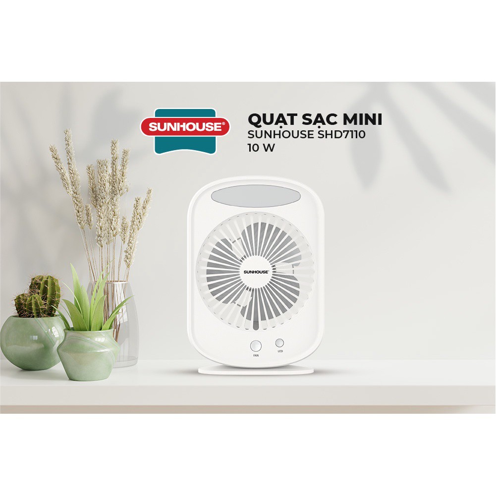 [MKB Gift] Quạt sạc mini SUNHOUSE SHD7110