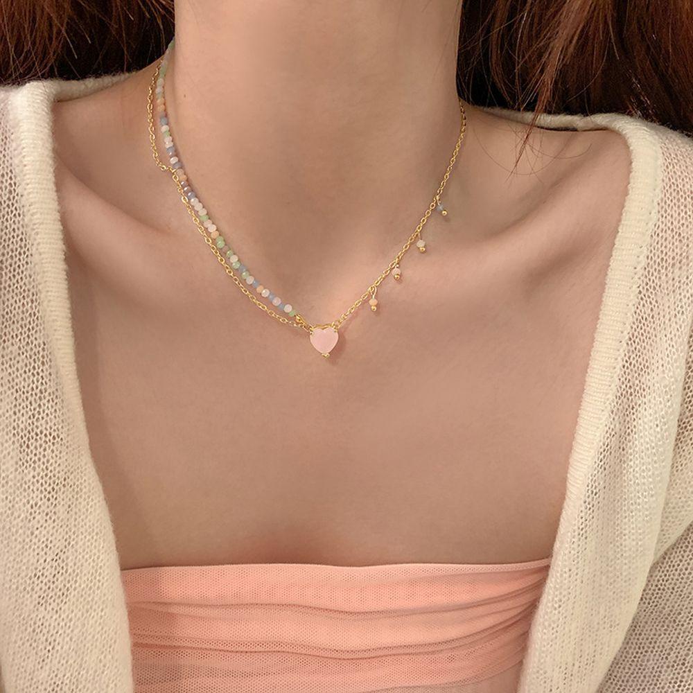 Vòng cổ Hình Trái Tim Phong Cách Boho Thời Trang Cho Nữ|Chuỗi Hạt Đeo Cổ