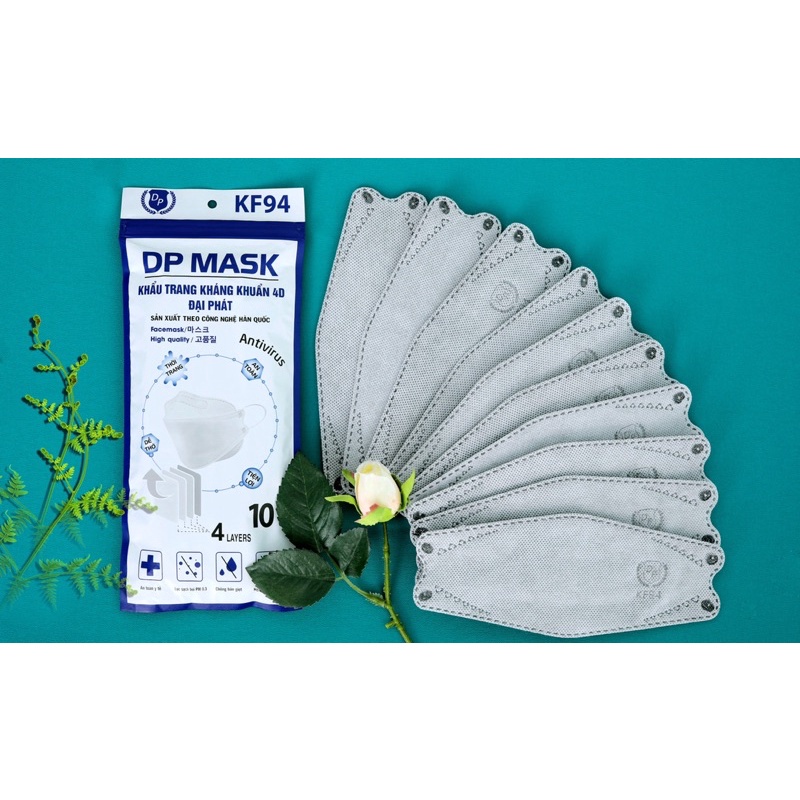 HÙNG 300 CHIẾC KHẨU TRANG KHÁNG KHUẨN 4D Đại Phát  MASK KF94