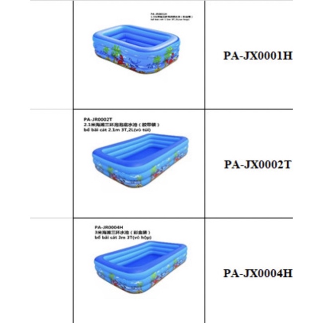 Combo 5 hồ bơi 1m5 3 tầng cho khách sỉ