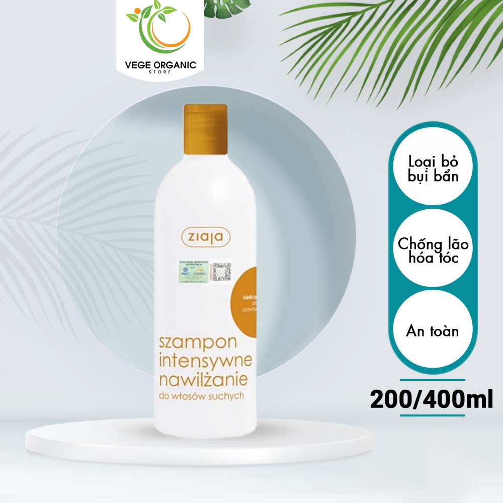 BỘ DẦU GỘI - XẢ THẢO DƯỢC DƯỠNG ẨM MẦM LÚA MÌ ZIAJA 400ML