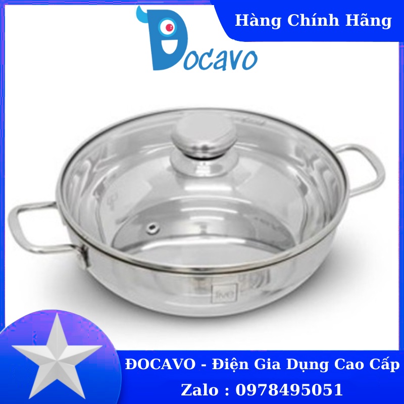 Nồi lẩu inox Fivestar 3 đáy đun từ size 24/26/28-inox 430 [ BẢO HÀNH 1 NĂM]