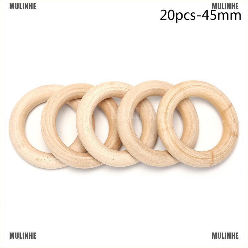 1 Túi Vòng Gỗ Tròn Tự Nhiên Dùng Làm Trang Sức DIY