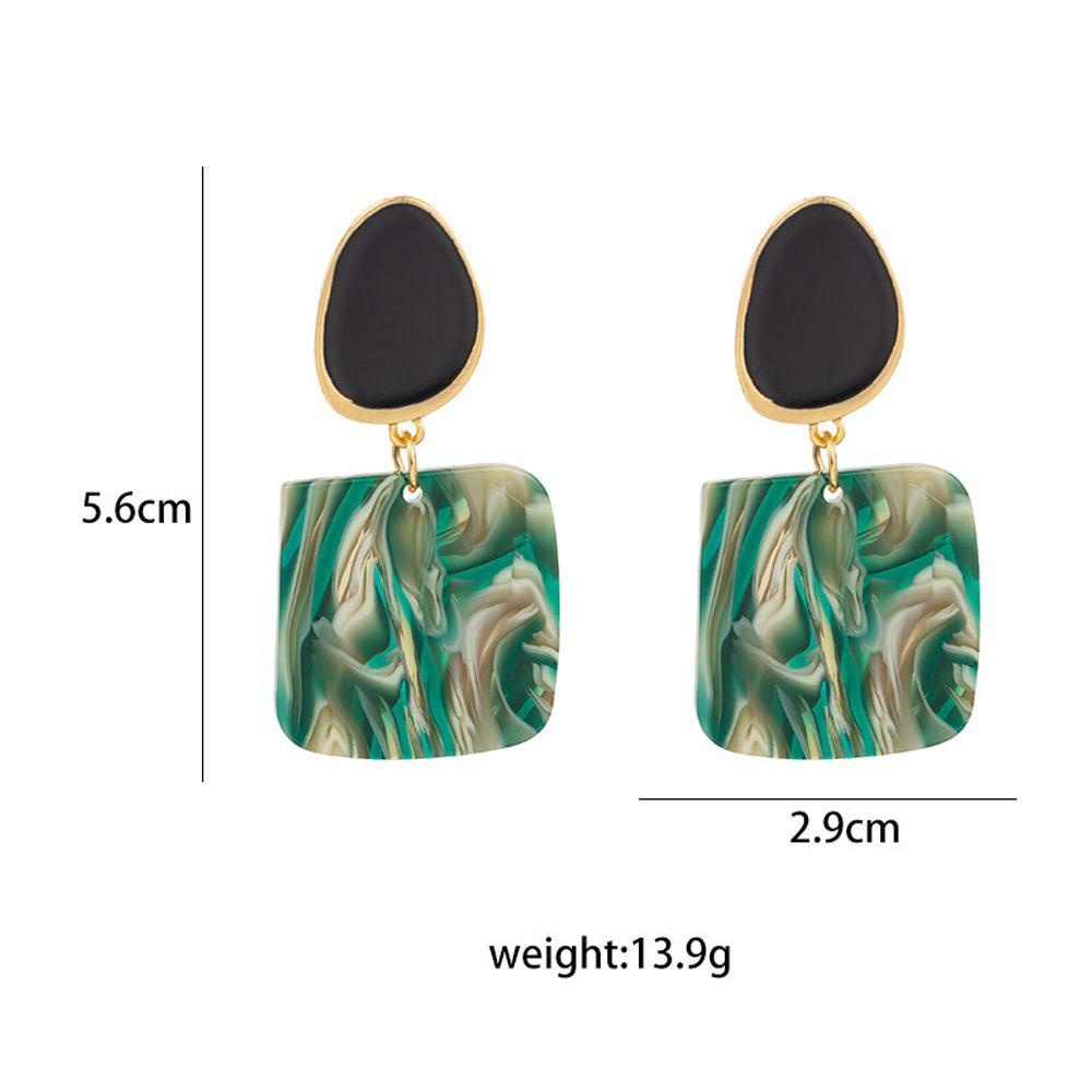 Khuyên Tai Thả VANES1 Kiểu Dáng Hình Học Không Đối Xứng Phong Cách Vintage Dễ Thương