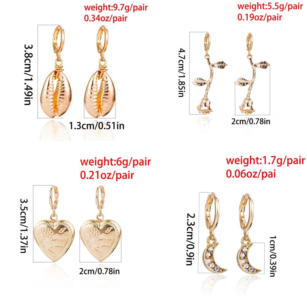 Khuyên tai dáng tròn phối màu độc đáo cho nữ