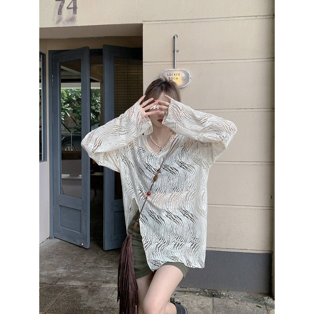 Áo Thun Nữ Dài Tay Cổ Tròn Thời Trang Hàn