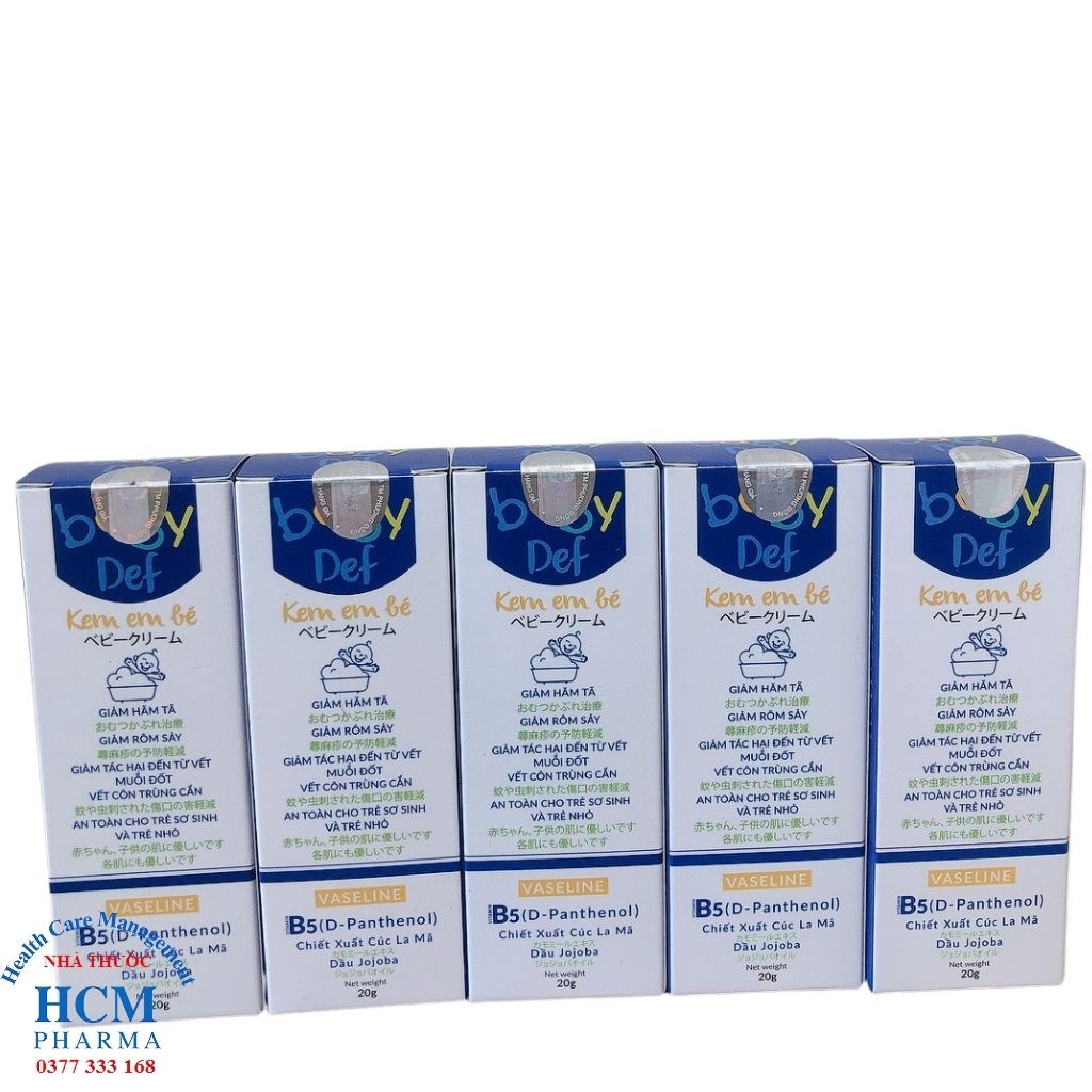 Kem Em Bé Baby Def giảm hăm tả rôm sảy - 20g DHG11