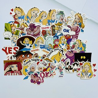 [Twins Plus] Sticker Alice in Wonderland - Alice vào xứ sở thần tiên dán trang trí laptop, máy tính bỏ túi, vali