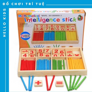 [HÀNG CAO CẤP] Hộp Số và Que Tính Bằng Gỗ Cho Bé