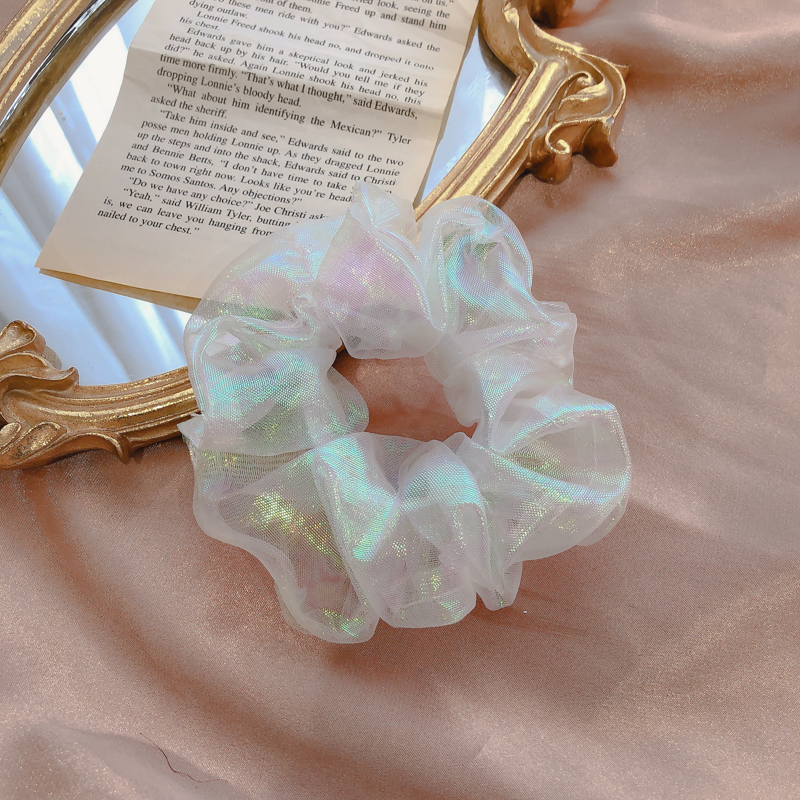 Dâu buộc tóc vải lưới đơn giản dễ thương dành cho nữ