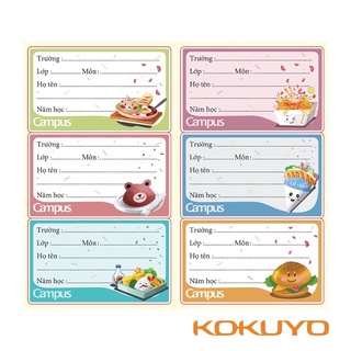 Tập nhãn vở campus kids/foods/doremon/mode&kool