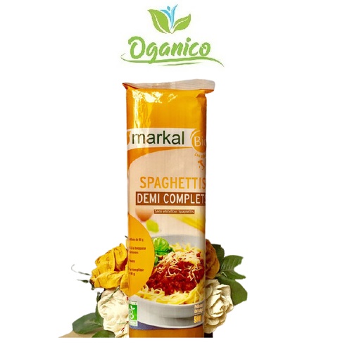 Mì Spaghetti Hữu Cơ Bán Lứt Markal 500 gr, Nhập Khẩu Pháp
