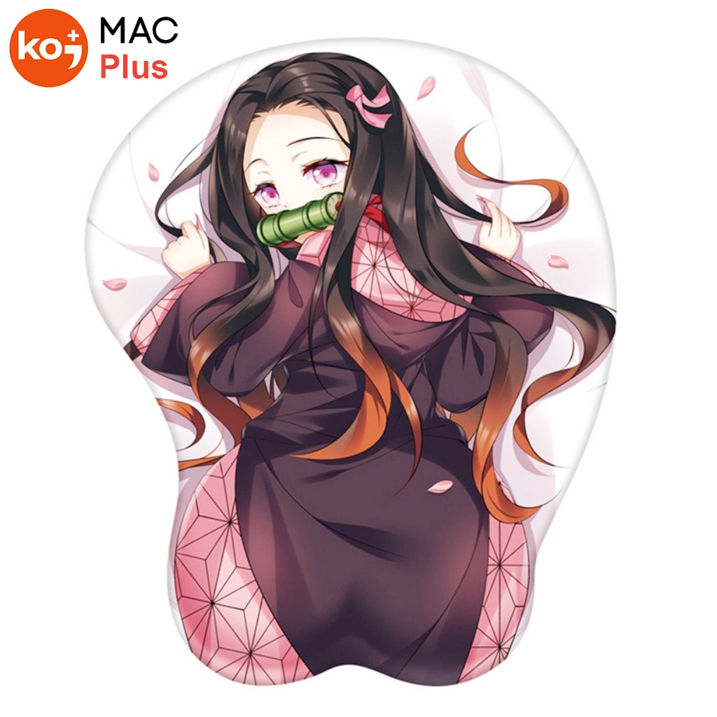 Lót Chuột Anime 3D Có Đệm Tay Silicon Thanh Gươm Diệt Quỷ Kimetsu no Yaiba (Tanjiro, Nezuko, Shinobu, Rengoku, Inosuke )