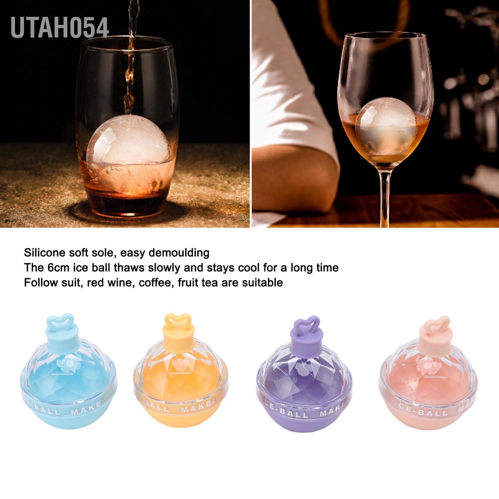 Set 4 Khuôn Làm Đá Hình Cầu Có Nắp Đậy