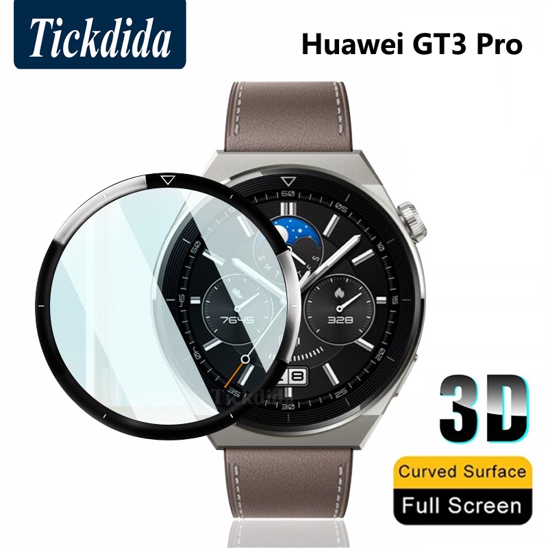 Kính Cường Lực 3D Bảo Vệ Màn Hình Đồng Hồ Huawei GT3 Pro GT3 46mm 43mm