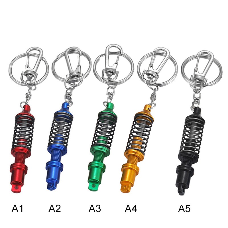 EPAY Sáng tạo mùa xuân Shock hấp thụ Keychain Nội thất xe treo Mặt dây chuyền Nhẫn