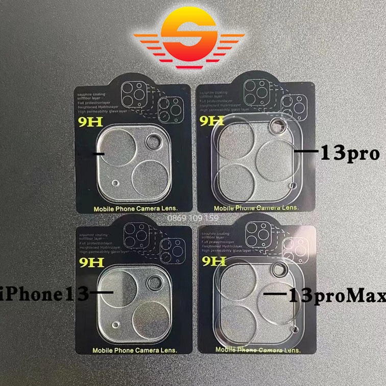 Kính dán cường lực bảo vệ camera iPhone 14/ 13 Pro/ 12 /11 Pro Max