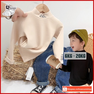 Áo giữ nhiệt tay dài cổ lọ thu đông cho bé trai 6Kg-20Kg chất liệu sợi dệt đan đặc biệt co giãn 4 chiều HC45