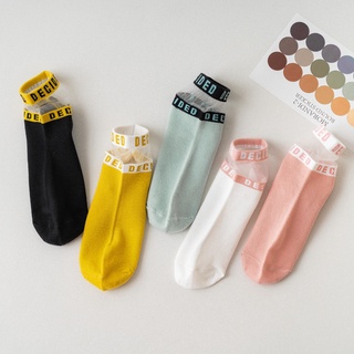 Tất cổ lưới ngắn nữ tất nhún cổ ngắn nữ chất liệu cotton decided phong cách nhật bản