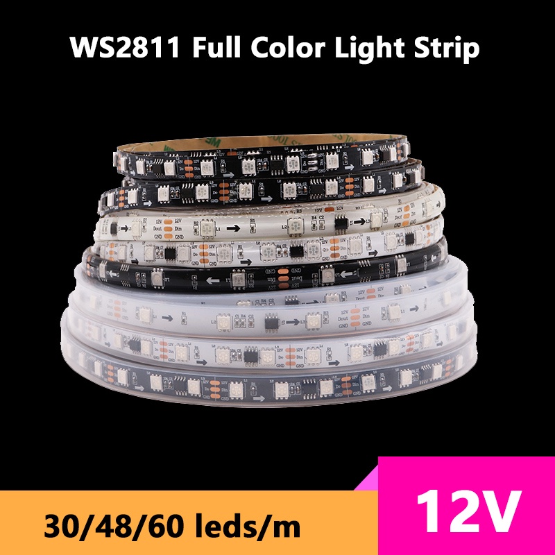 Dây Đèn Led 5050 Màu Sắc Linh Hoạt 12V WS2811 30Leds/M RGB Trang Trí Phòng Ngủ
