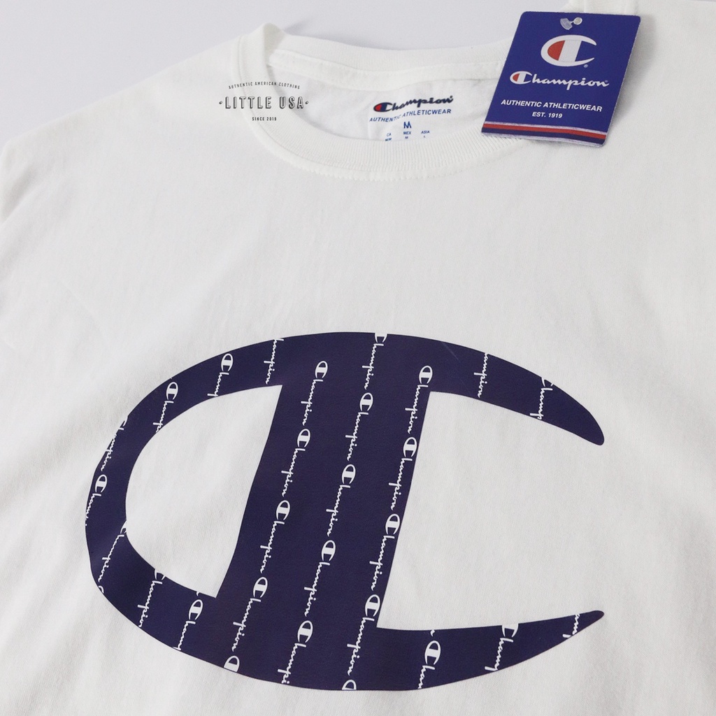 Áo CHAMPION® TAGLESS Pinstripe Logo - Unisex Nam Nữ