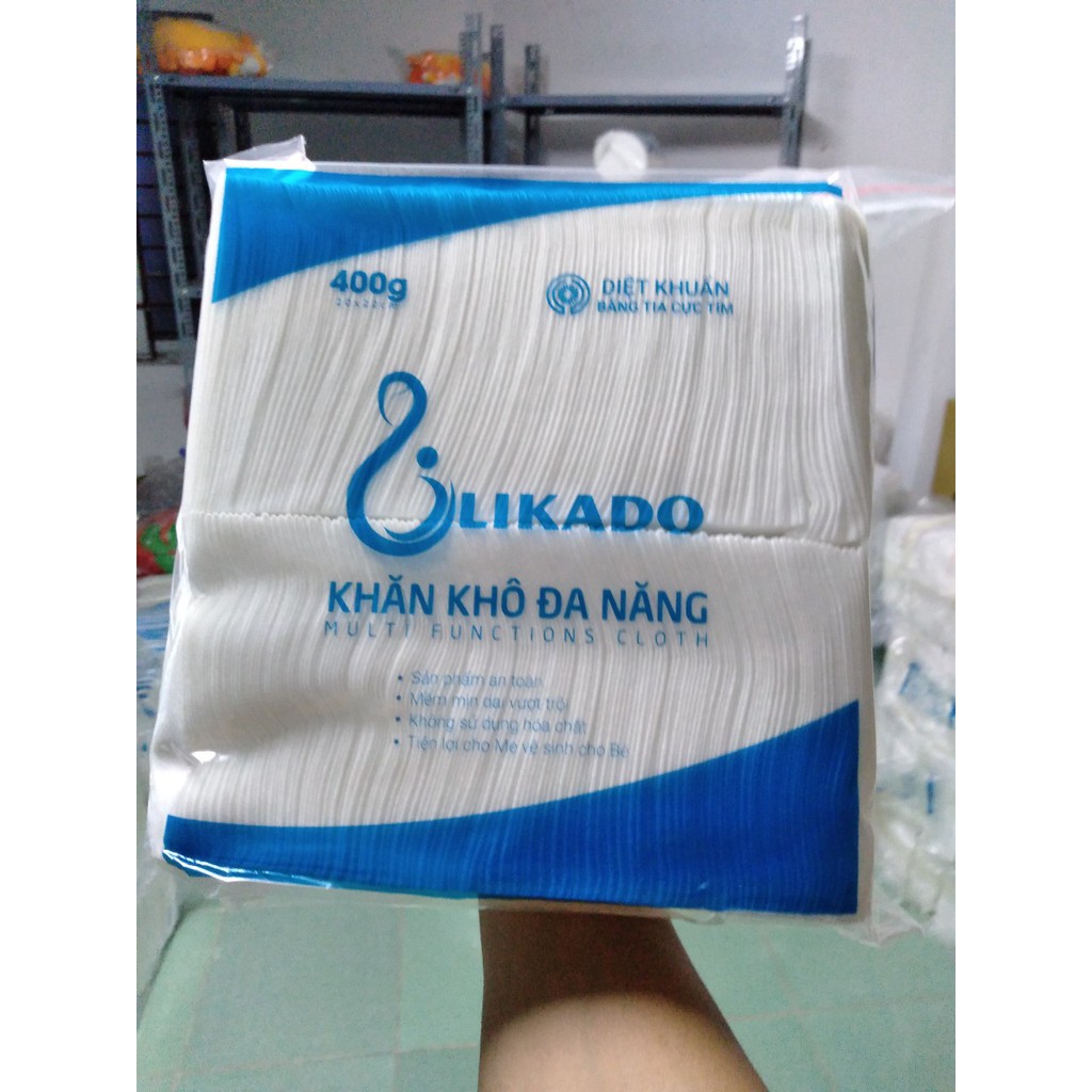 SET 5 gói khăn vải khô đa năng Likado 400gr (300 tờ & 200 tờ)