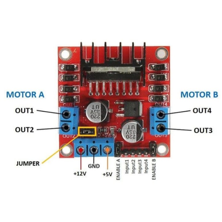 Mô Đun Điều Khiển Động Cơ L298N Cho Arduino