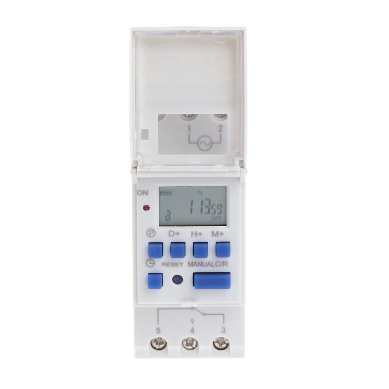 Công tắc hẹn giờ kỹ thuật số AC 220V 16A có màn hình hiển thị
