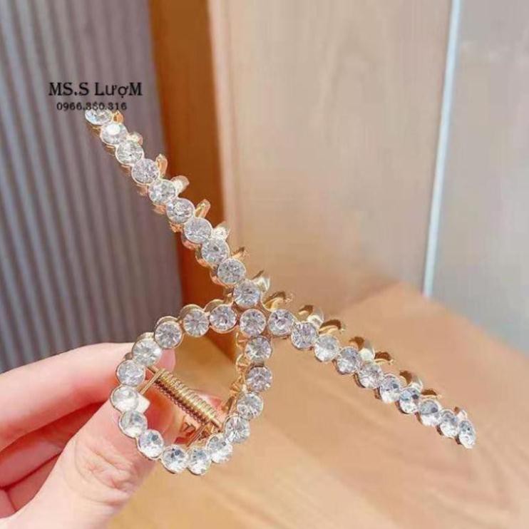 Kẹp tóc đính đá dành cho nữ dùng rửa mặt, đi tiệc, đi dạo xinh xắn NT03