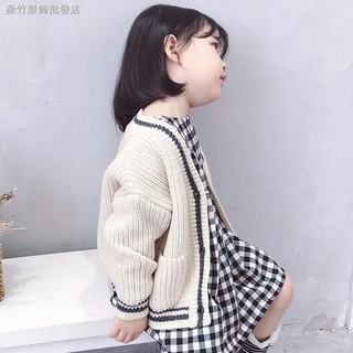 Áo Khoác Len Cardigan Xinh Xắn Ấm Áp Cho Bé Gái Mùa Thu