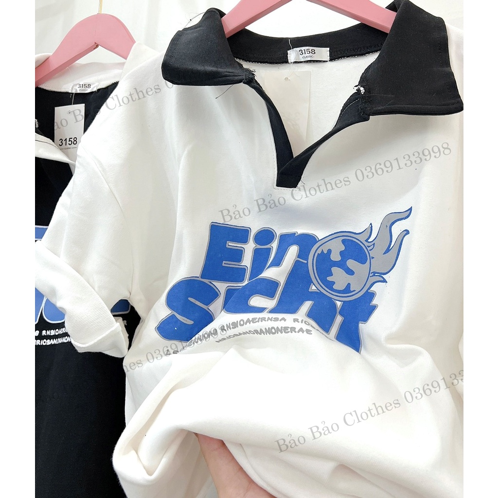 Áo Thun Polo Nam Nữ  Form Rộng Cổ Bẻ EIN Vải Dày Mịn Thoáng Mát Thiết Kế Thời Trang Kiểu Dáng Năng Động