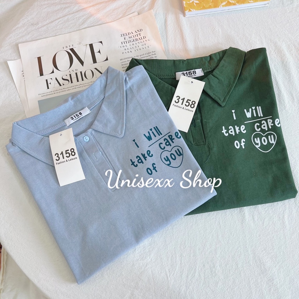 Áo Polo 3158 Form Rộng Unisex Chất Cotton Khô Loại 1 In chữ I WILL TAKE..._UNISEXX SHOP