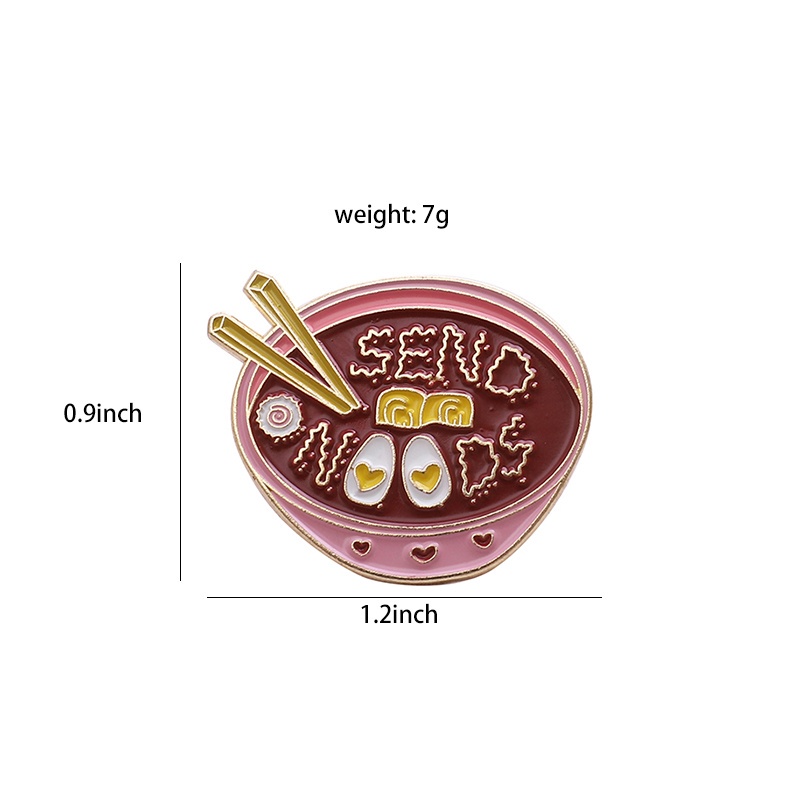 Ghim Cài Áo Hình Tô Mì Ăn Sáng Tạo Dễ Thương