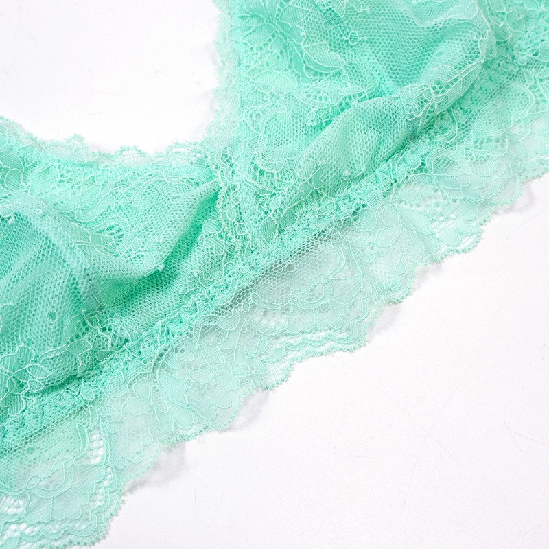 Varsbaby ultra-thin french lace underwear for women transparent seamless comfortable underwear triangle bra 3pcs / lot D322BB