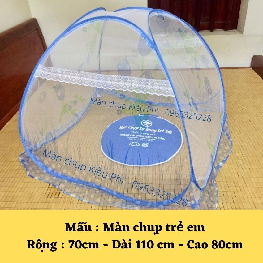 Màn chụp tự bung Kiều Phi - Mùng chụp tự bung cao cấp 1m6 1m8 1m2 2m2 đỉnh rộng