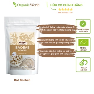 Bột baobab hữu cơ Dragon Superfoods 100g