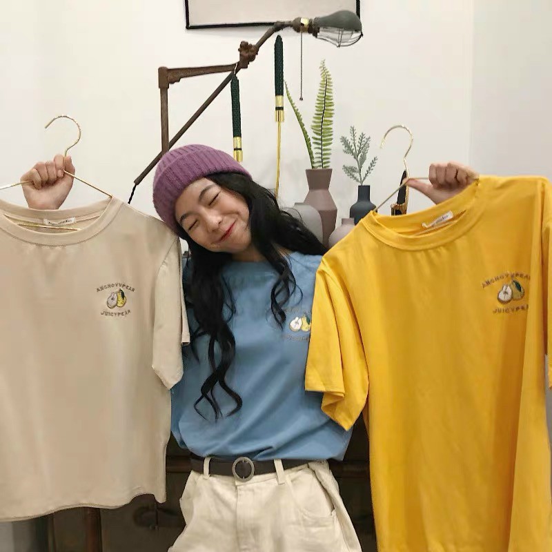 Áo phông form rộng tay lỡ unisex - Áo thun quả lê