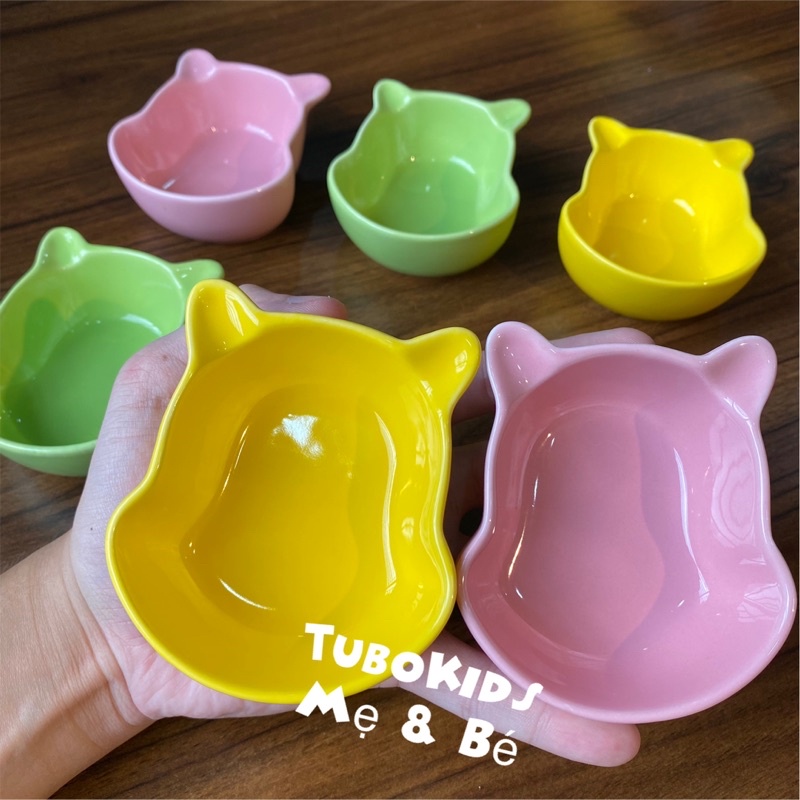 Chén sứ ăn dặm kiểu Nhật đủ màu sắc, hình thù cho bé ăn dặm