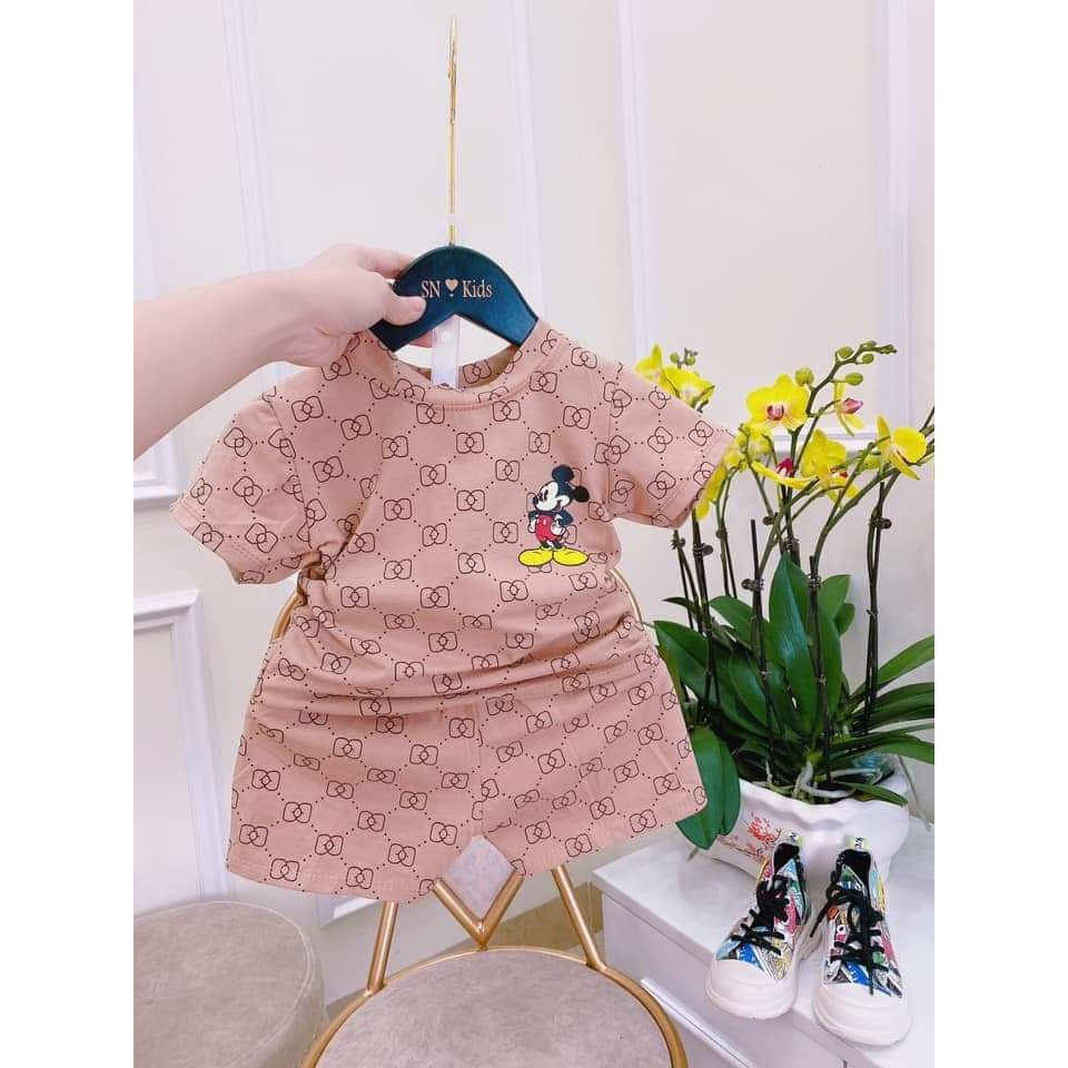 bộ mickey chất cotton mềm mại cho bé trai và gái