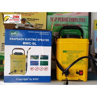 Bình bơm điện bmc 5 lít đeo vai chính hãng bảo hành 6 tháng